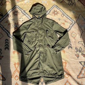 H&M/ParkaJacket/Men/KhakiGreen/SizeS